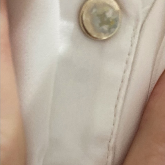 White House Black market, white tank top with ruffle detailing. - Picture 8 of 8